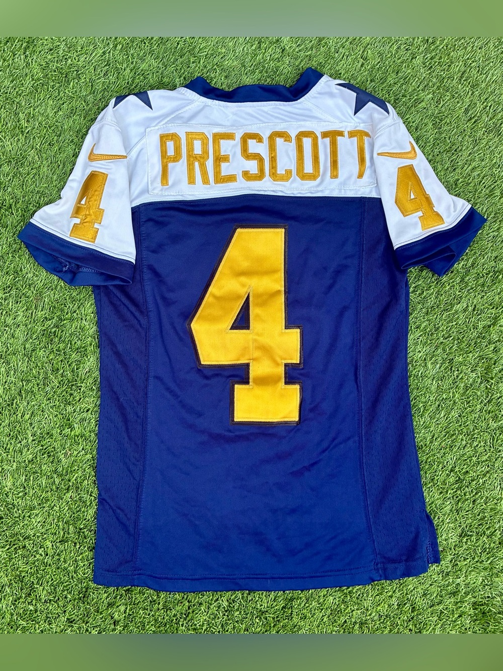 Nike Dak Prescott #4 Dallas Cowboys Jersey Stitched Women’s Small Gold